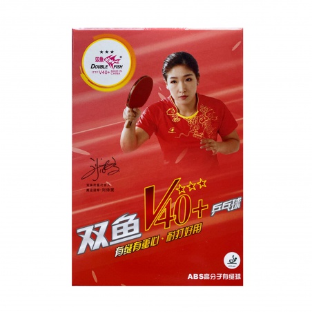 Loptičky Double Fish V40+ 3 star, x6