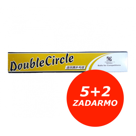 Pingpongové loptičky Double Circle, x6, oranžové - 5+2 ZADARMO