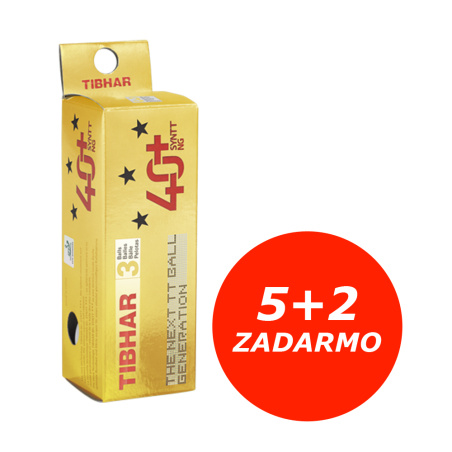 Pingpongové loptičky Tibhar*** 40+ SYNTT NG, x3, biele - 5+2 ZADARMO